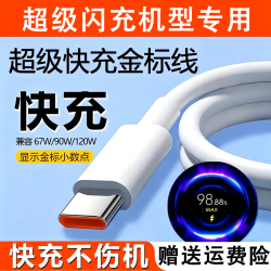 帆势 120W闪充数据线长款快充快充充电头加长TYPE-C快速充电线2米