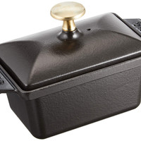 STAUB 珐宝 40509-571-0 盖碗,15 x 11 厘米,0.7 升,亮黑色内胆,黑色