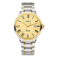 TITONI 空中霸王系列 男士自动机械表 83733 S-673 40mm