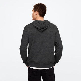 Gap 868453 贴布绣Logo连帽卫衣 炭灰色 M码