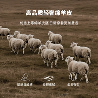 劲霸男装 NPLN4348 绵羊皮翻领皮衣 赭石色 2XL