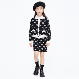 Little MO&CO. 童装春秋装女童针织毛织半身裙修身短裙