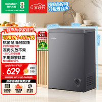 容声 100L单温减霜卧式冷柜