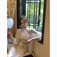 清新家 新中式 女士连衣裙改良旗袍两件套