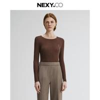 NEXY.CO 【混羊毛】圆领针织衫