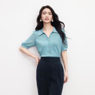 Koradior 【黑色拼接】短袖针织衫