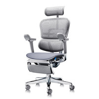 Ergonor 保友金豪E2 Pro人体工学椅 办公椅电脑椅银白云感座垫+躺舒宝 银白(云感科技座垫)+躺舒宝