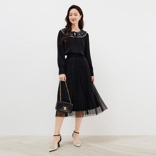 Koradior 珂莱蒂尔 花边圆领长袖套头衬衫