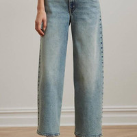 RALPH LAUREN High Rise Wide Leg Cropped Jeans