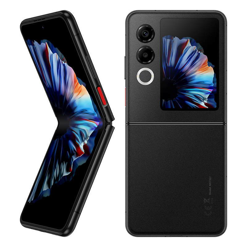 努比亚 Flip 2 全视角悬停摄影 星光黑 8GB+256GB 5G手机