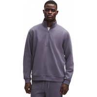 lululemon Steady State 男士半拉链卫衣 拉绒 葡萄朦胧紫 M