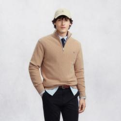 GANT 【羊毛混纺】长袖针织衫半拉链