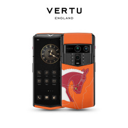 VERTU 威图纬图AGENT Q奢品AI智能体手机旗舰 三彩马橙色小牛皮 16GB+1TB