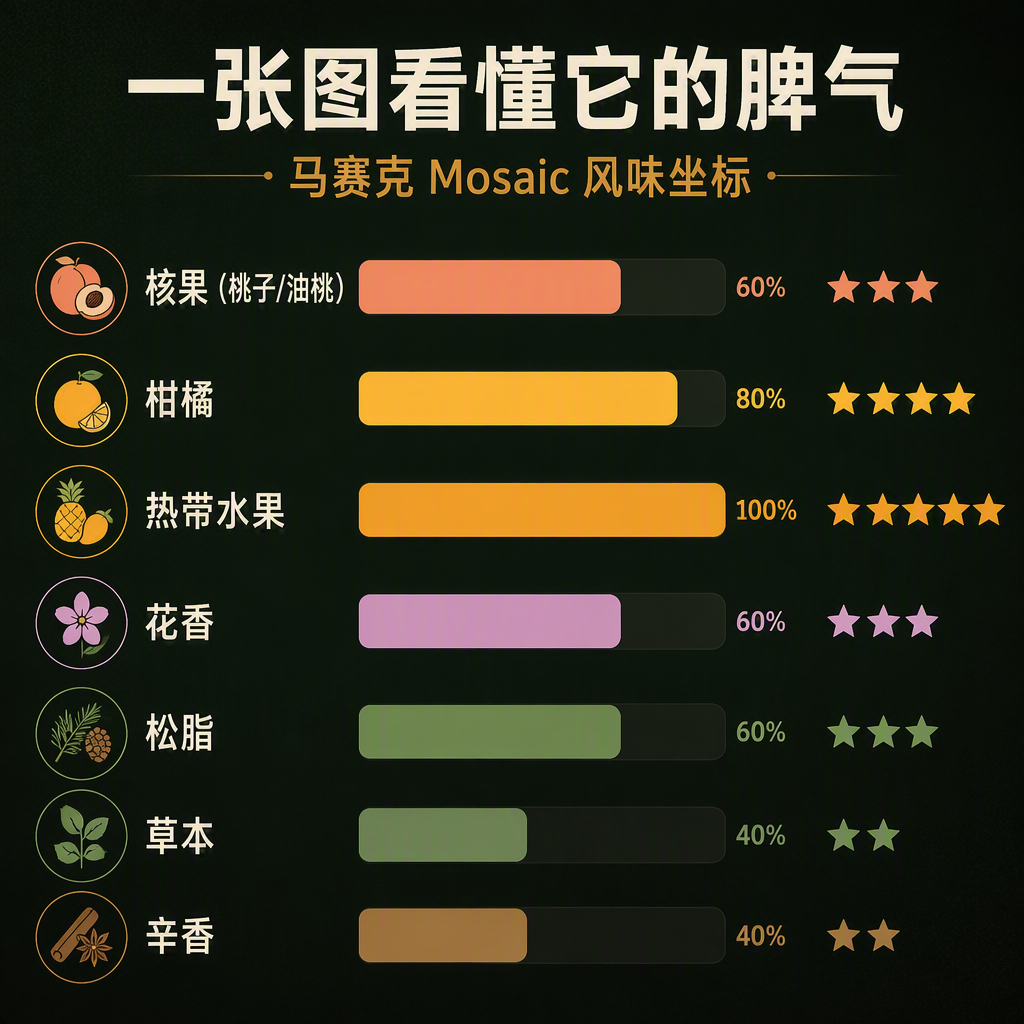 马赛克酒花风味坐标