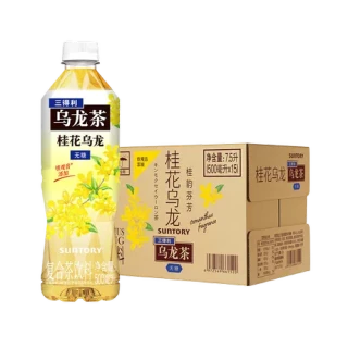 88VIP：三得利 花式乌龙茶饮料 桂花乌龙 整箱 500ml*15瓶