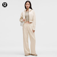 lululemon 丨Scuba 女士中腰阔腿运动裤*亚洲版型 LW5GX9A 杂色浅象牙白 L
