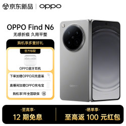 OPPO Find N6折叠屏手机 oppofindn6新款上市 oppo手机5g全网通大折叠新款旗舰手机 原钛 12+256GB 官方标配