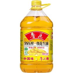 鲁花 保真花生油 5S 物理压榨 压榨一级 花生油 3.06L