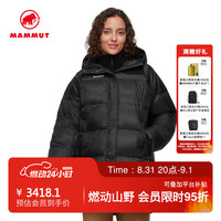 MAMMUT Glacier 女士户外冬季保暖舒适连帽羽绒派克外套 黑色 S