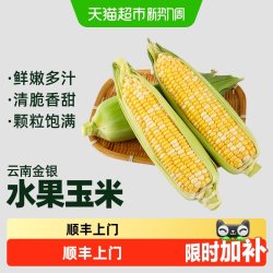 泰壹榴 顺丰上门新鲜玉米云南金银水果玉米甜玉米棒子包谷新鲜蔬菜