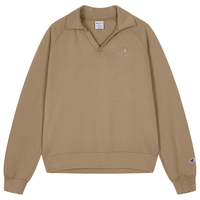 Champion 女士加绒POLO领短款卫衣