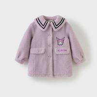 戴维贝拉 库洛米联名儿童毛绒棉服女童棉衣中大童冬装棉袄
