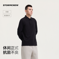 media storm 抗菌POLO长袖STORMCREW26新款T恤翻领商务透气正式休闲男