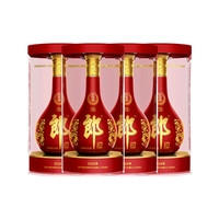淘金币1175.96元：郎酒 红花郎15 53度 酱香型白酒 500mL*4瓶