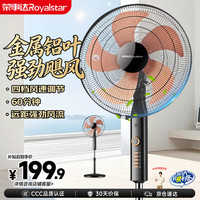 荣事达 电风扇铝叶落地扇20英寸轻音立式家用4档大风量换气扇可升降工业冷风扇节能摇头宿舍电扇