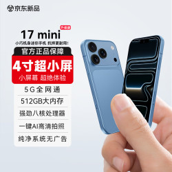 魅紫 17mini智能迷你小手机 5G全网通 4英寸超小屏高清像素长续航 蓝色 8G+64GB 官方标配