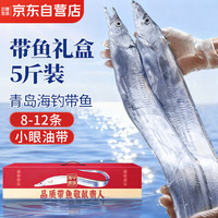 云储生活 特大带鱼礼盒5斤共8-12条整条带鱼海鲜送礼生鲜鱼类源头直发
