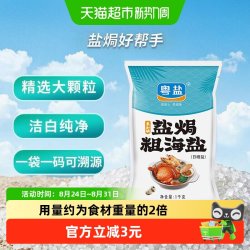 粤盐 盐焗粗海盐1kg无碘无抗结剂腌制盐泡菜