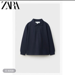 ZARA 童装 长袖简约百搭纯色POLO衫