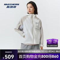 斯凯奇 连帽冲锋衣男女2026硬壳单冲防水户外防风徒步外套P226W046