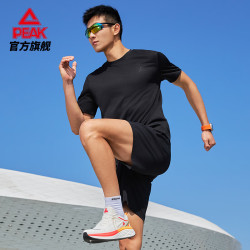 匹克 速干运动套装男夏季跑步休闲羽毛球服透气两件短袖短裤男DF152007