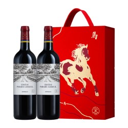 拉菲古堡 拉菲红酒礼盒凯萨天堂古堡葡萄酒法国波尔多产区干红2支