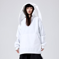 DOOK SNOW 新款滑雪服男女款户外单板双板滑雪卫衣防风防水保暖雪季滑雪衣 白色 S