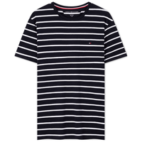 TOMMY HILFIGER 男士条纹修身弹力短袖T恤