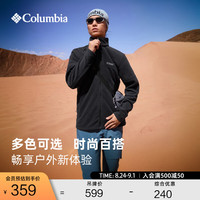 Columbia 户外男子简约立领时尚外套保暖舒适抓绒衣AE0560 010 黑色 XXL(1