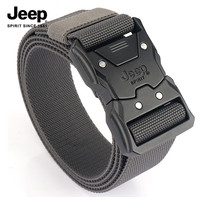 JEEP SPIRIT 吉普战术帆布腰带男士快拆户外运动尼龙皮带工装弹力裤带