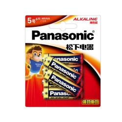 Panasonic 碱性5号电池五号6粒AA适用于儿童玩具无线鼠标键盘血糖仪1.5V