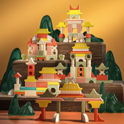 木玩世家 中国风古韵国潮积木 mwi3004 拼插积木（中国风古韵国潮积木）