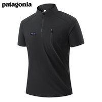Patagonia 巴塔新款户外透气上衣男款休闲户外服饰 黑色 L