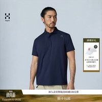 HAGLÖFS HAGLOFS火柴棍Liden Polo男子户外速干Polo衫徒步运动休闲短袖 深海蓝 S015