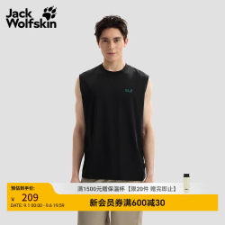 Jack Wolfskin jackWolfskin狼爪26春夏新款WOLF GRAPHIC男女无袖T恤印花A66627 黑色/