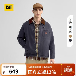 CAT 卡特秋冬男士休闲外套口袋底特律工装灯芯绒翻领棉服外套
