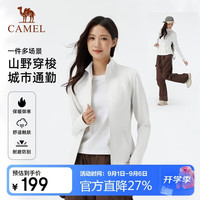 骆驼 瑜伽外套女秋冬季保暖修身显瘦徒步户外服时尚立领加绒运动服7027
