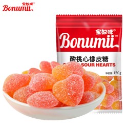 宝奴咪Bonumii 酸砂桃心 150g 水果软糖 QQ糖