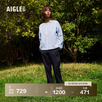 AIGLE 七分裤春夏女士DFT裤子速干透汽吸湿COOLMAX户外休闲 帝国深蓝 AS853