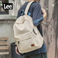 Lee 书包女双肩包2026新款大容量初中高中生背包男通勤简约旅行电脑包 卡其色（可放15寸电脑）